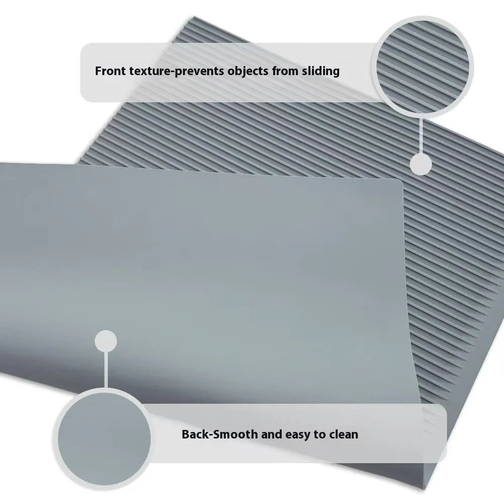 Silicone Refrigerator Liner Square Drawer Mat anti-slip Anti-mildew Refrigerator Compartment Protection Cuttable Mat