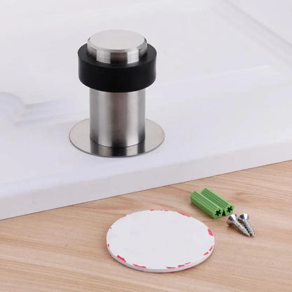 Rubber Door Stopper Stainless Steel Door Protective Pad Wall Protector Door Stop Anti-collision Door Holder Door Stops Hardware