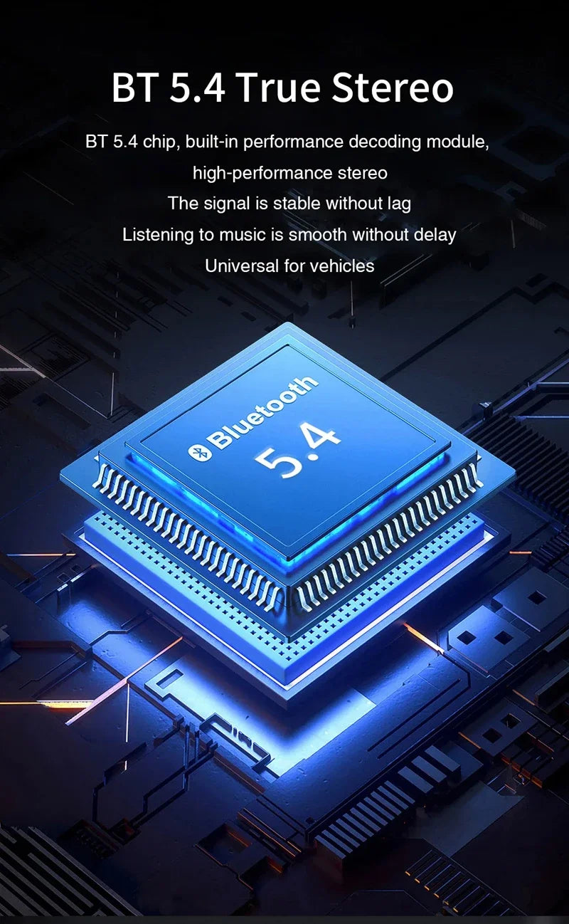 Xiaomi FM Transmitter Bluetooth 5.4 Hands-Free Portable Car AUX Radio Modulator MP3 Player with Fast Charging Adapter