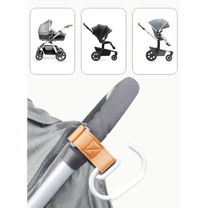 PU Baby Stroller Hooks Solid Color Cart Organizer Hanging Hook Stroller Accessories Cartoon Stroller Accessories Cartoon