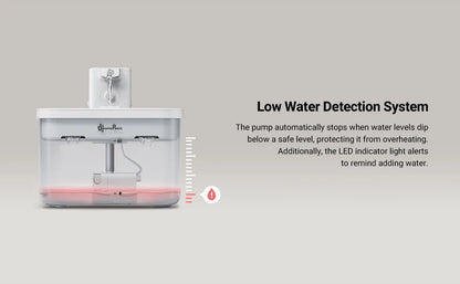 DownyPaws 2.5L Wireless Cat Water Fountain Battery Operated Automatic Pet Water Fountain with Motion Sensor Dog Water Dispenser