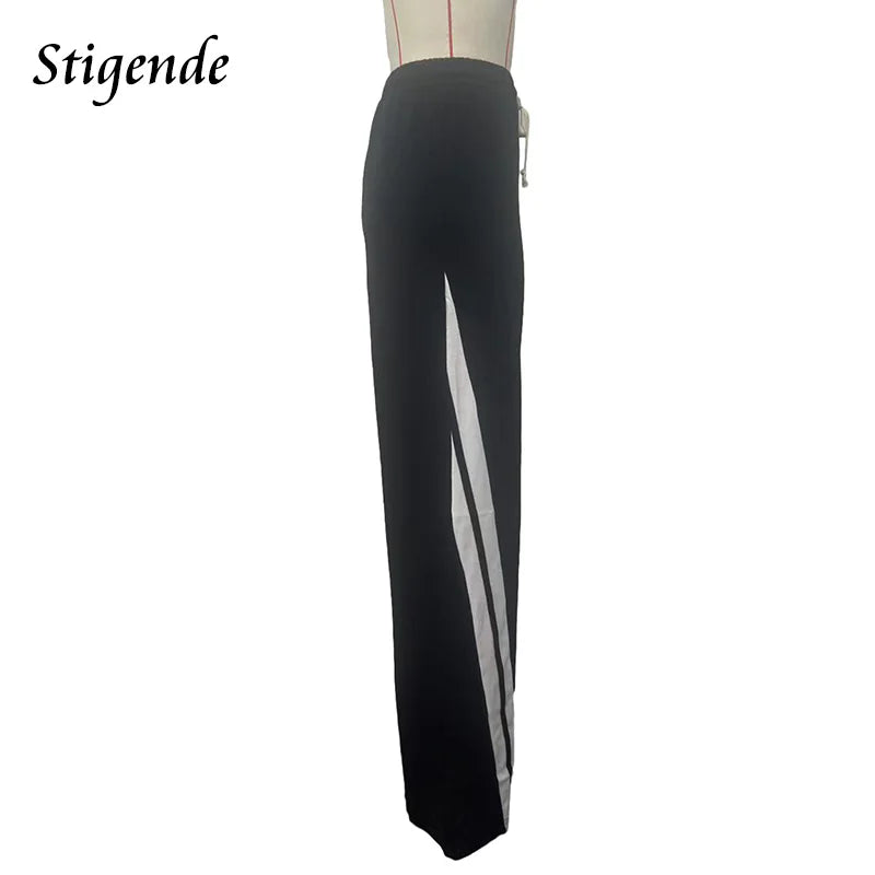Stigende Wide Leg Joggers Sweatpants Women Drawstring Loose Palazzo Pants