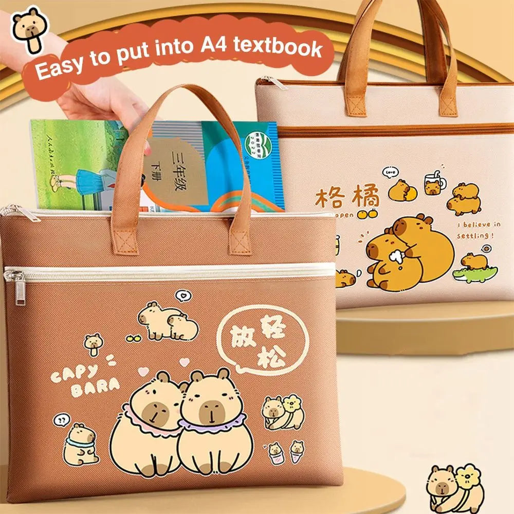 Cartoon Coffee Bar Bag School Bags for Bara Back-to-school Art Bag Canvas Backpack for School Baras Capivara School Supplies