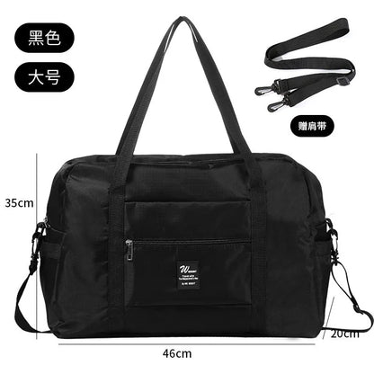 2025 Newest Moving Luggage Bag Hand-held Drawbar Travel Bag Women's Business Foldable Travel Clothing Storage Bag
