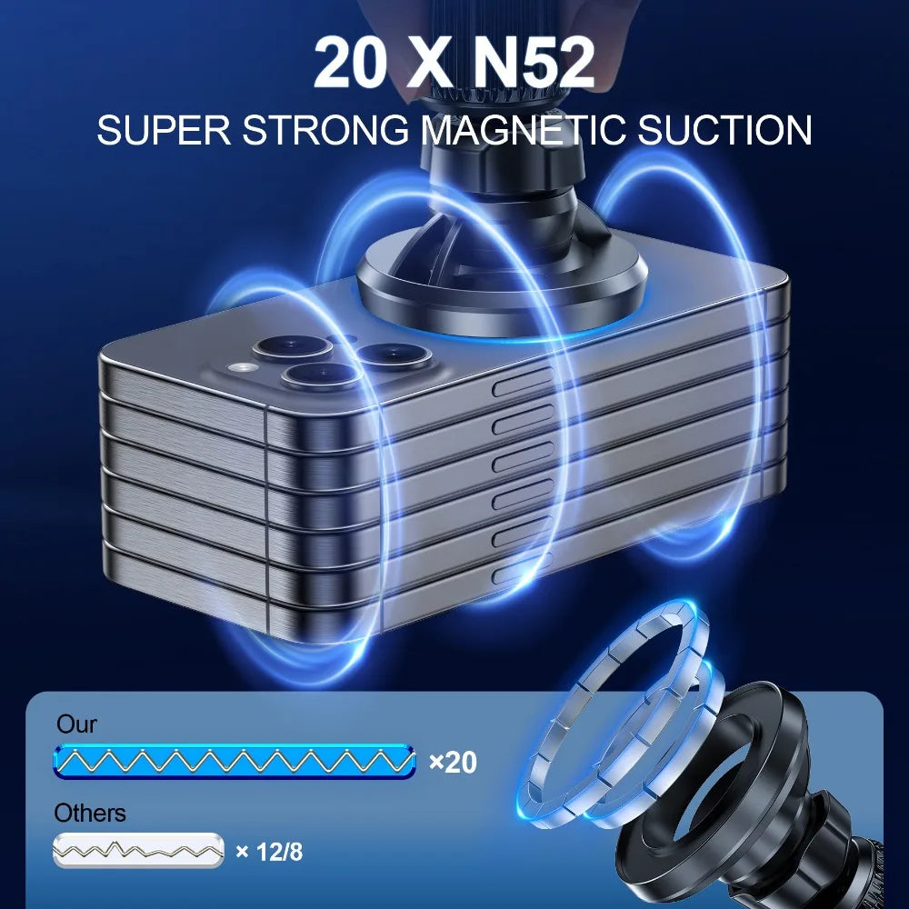 Magnetic Phone Holder 360° Rotation Strongest Magnet Car Air Vent Mobile Phones Mount for iPhone 16 15 14 13 Pro Max Accessories