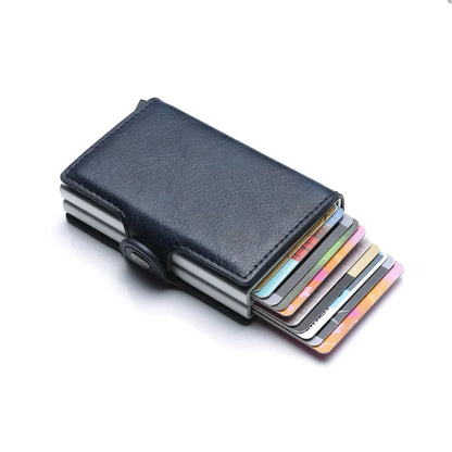 Anti Rfid Blocking Men Wallets with Custom Name Carbon Fiber Mini Wallet Large Capacity Card Holders Small Money Bag Male Purses