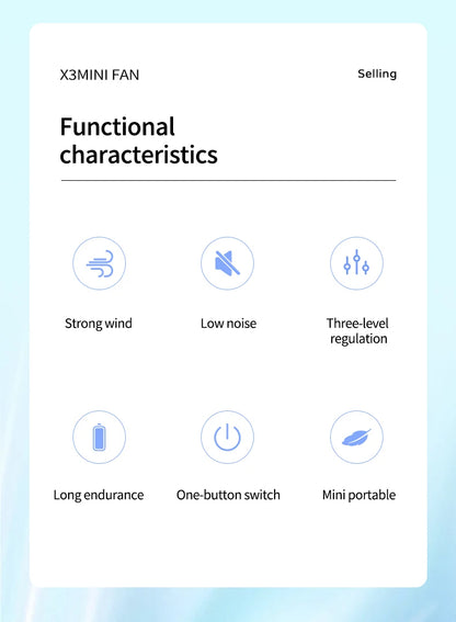 1200mAh Mini Portable FansHandheld USB Rechargeable Quiet Handheld FanAir cooler Outdoor Travel Hand Fans ventilation Fan