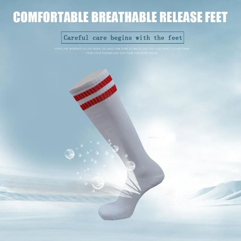 1 Pair Football Sports Socks Long  Knee Cotton Spandex Kids   Legging Stockings Soccer Baseball Ankle Adults Children Socks