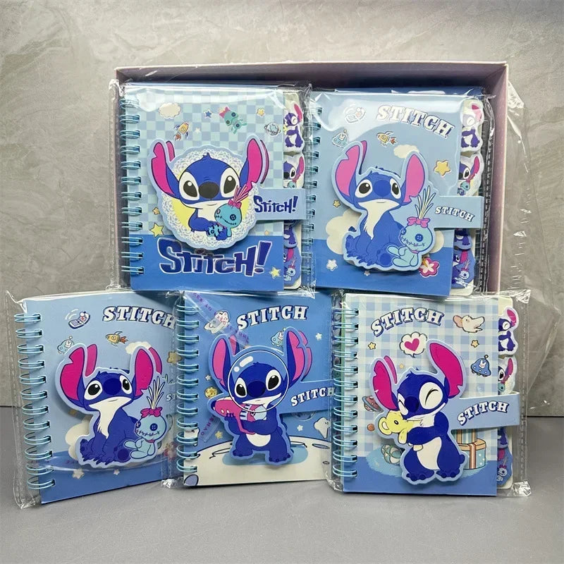 Stitch Notebook lovable Anime Cartoon School Supplies Portable Diary Fashion Office Supplies Coil Book Children  Gift