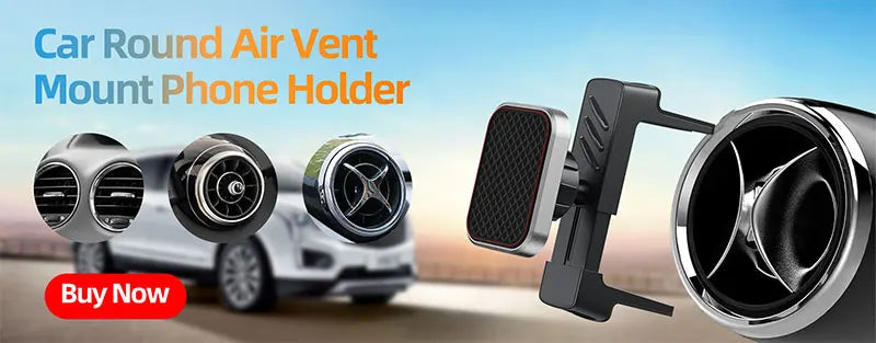 Magnetic Phone Mount for Car Vent [Never Blocking] Universal Phone Holders for Your Car Hands Free Cell Phone Car Mount