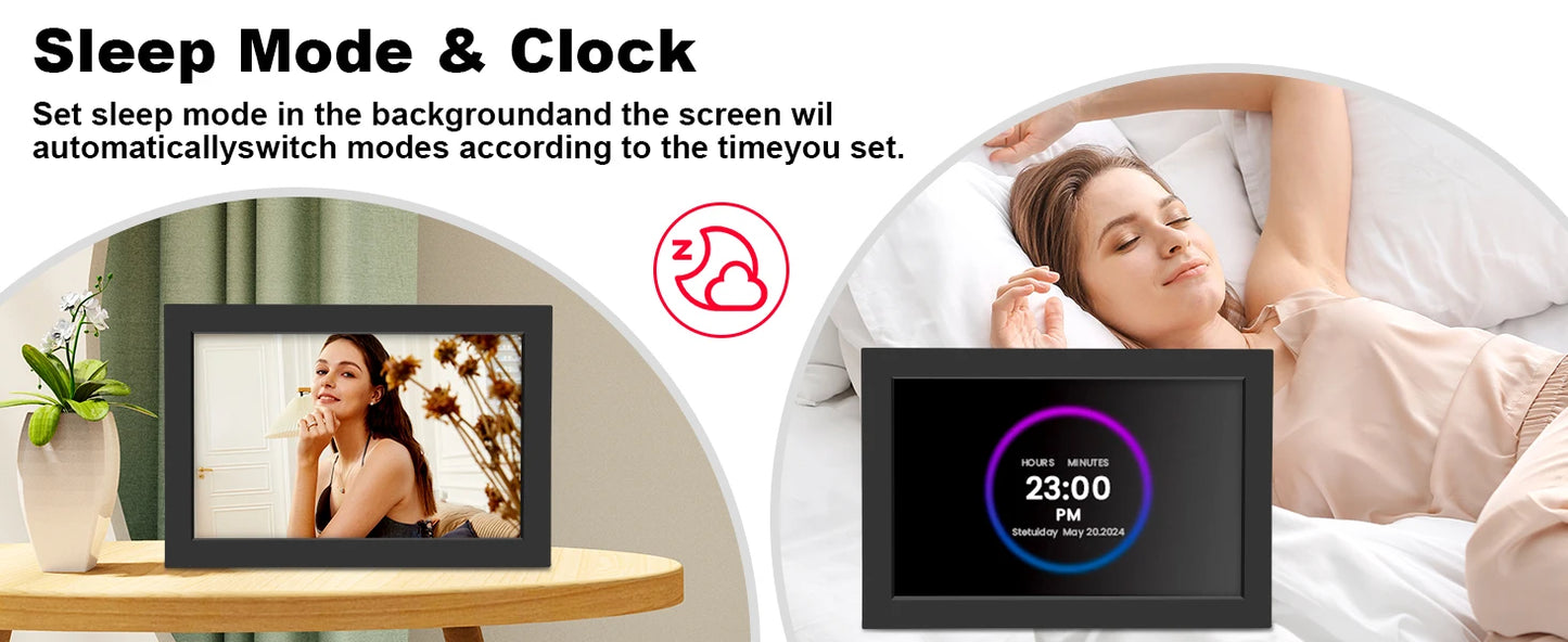 WiFi Digital Photo Frame 10.1 Inch 32GB Smart Digital Picture Frame with 1280x800 IPS HD Touch Screen Digital Frame Gift
