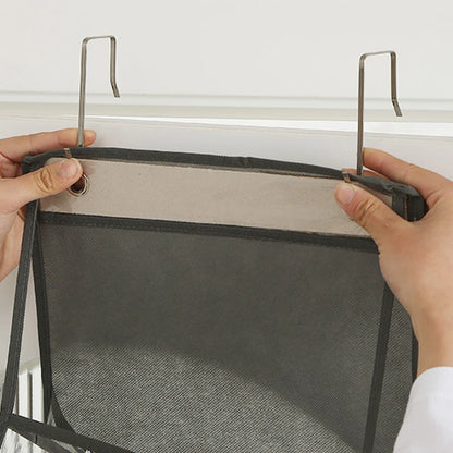 1pc/2pcs - Over-the-Door Organizer – Versatile, Foldable, Clear Wall-Mounted Storage Solution for Home Organization