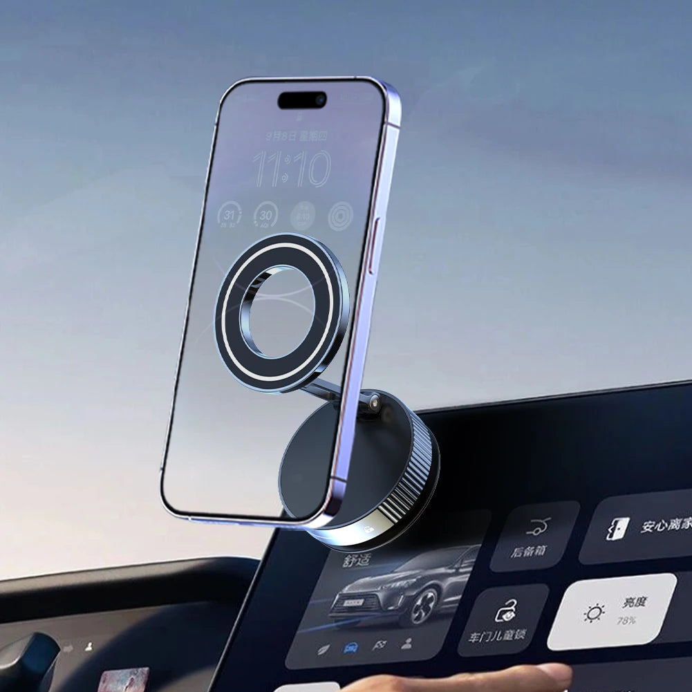 Magnetic Vacuum Car Mount Phone Holder 360° Rotatable Vacuum Adsorption Car Phone Mount Car Mobile Phone Holder for Magsafe