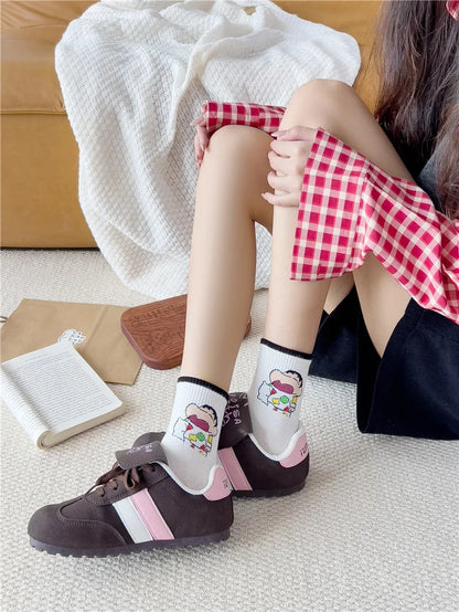 Labubu Mid Length Socks for Children Versatile Couples Trendy College Style Anime and Cartoon Department Labubu Cloth Long Socks