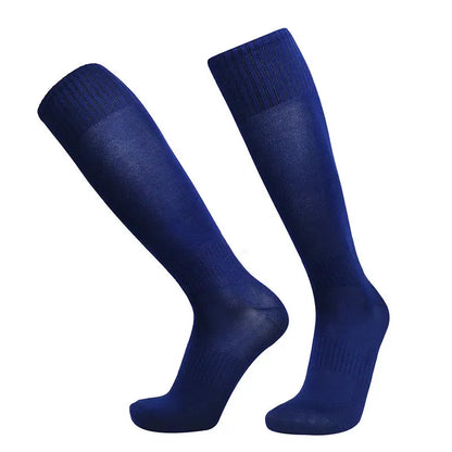 Football Sports Socks Long Knee Cotton Solid Color Kids Legging Stockings Soccer Baseball Ankle Adults Children Socks