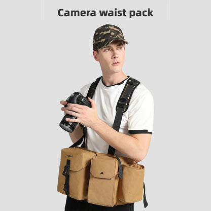 Camera Harness Chest Pack Camera Vest Camera Bag Camera Waist Pack Waterproof for DSLR Camera Body Lens Smartphone Water Bottle