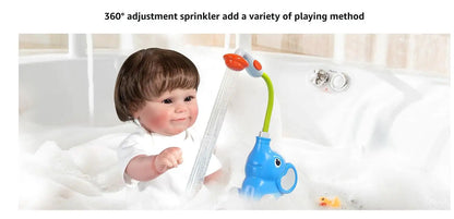 2025 new Baby Bath Shower Head Toys for Kids Ages 2-4 Bath Toys for Infants with Elephant Water Pump for Kids 3-5 Kids Bath Toys