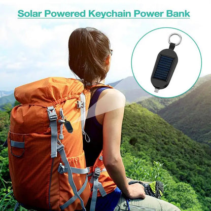 Solar Power Bank Pocket Power Bank Solar Keychain Charger Fast Charging Wireless Charger Portable External Power Bank Keychain