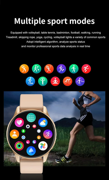 LIGE New Smart Watch 2025 Wireless Charging Smartwatch Bluetooth Calls Watches Men Women Fitness Bracelet Custom Watch Face +Box
