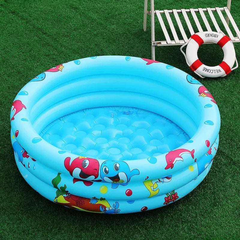 Reusable Inflatable Swimming Pool Double Layer Garden Portable Thickened For Kids Water Toys Party Round Indoor Outdoor Paddling
