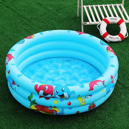 Reusable Inflatable Swimming Pool Double Layer Garden Portable Thickened For Kids Water Toys Party Round Indoor Outdoor Paddling