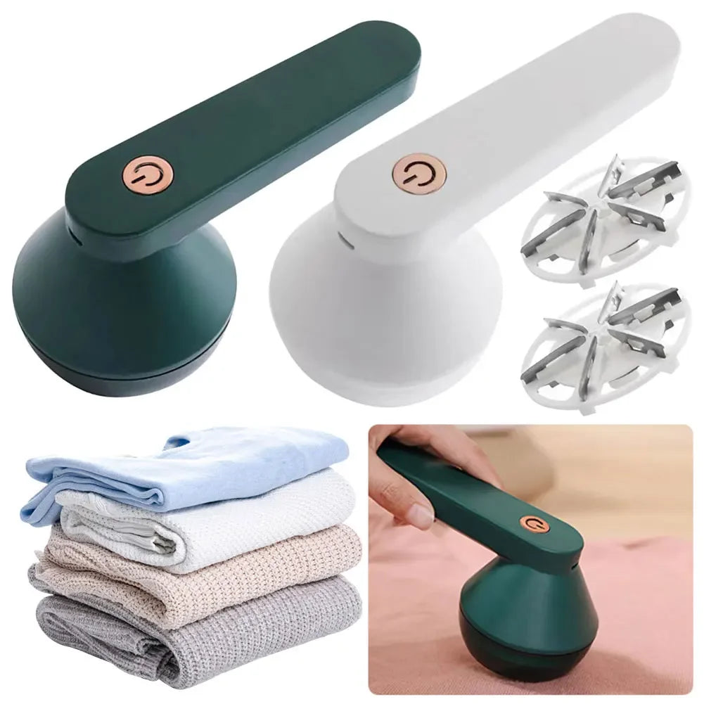 Electric Lint Remover Debobbler Clothes Shaver 6 Blades Portable Fuzz Remover USB Rechargeable Detachable Case for Home Travel