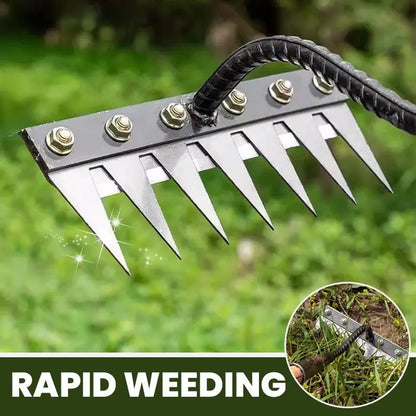 5/6/7/8 Teeth Agricultural Rake Soil Loosening Weeding Tool Manganese Steel Garden Weeding Rake Multi-use Agricultural Straw Hoe