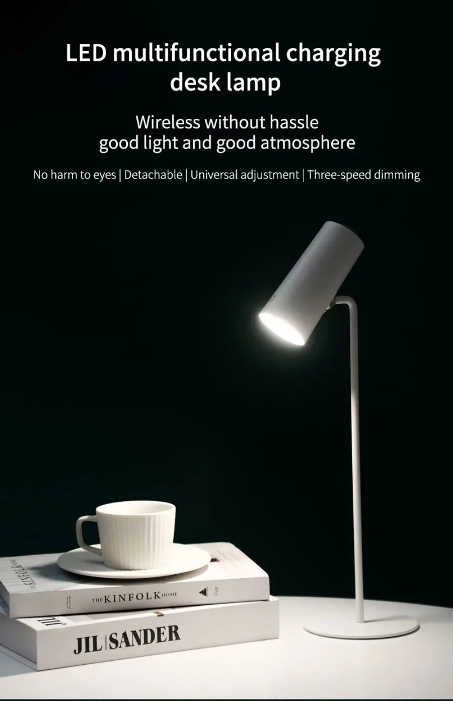 LED Table Lamp for Study Eye Protection USB Touch Dimming Reading Light Flashlight Bedroom Bedside Decor Photo Sunset Desk Lamps