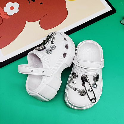 2024 New Fashion Cartoon Robot Women's Shoes Accessories Crocs DIY Accessories (11 Pieces)