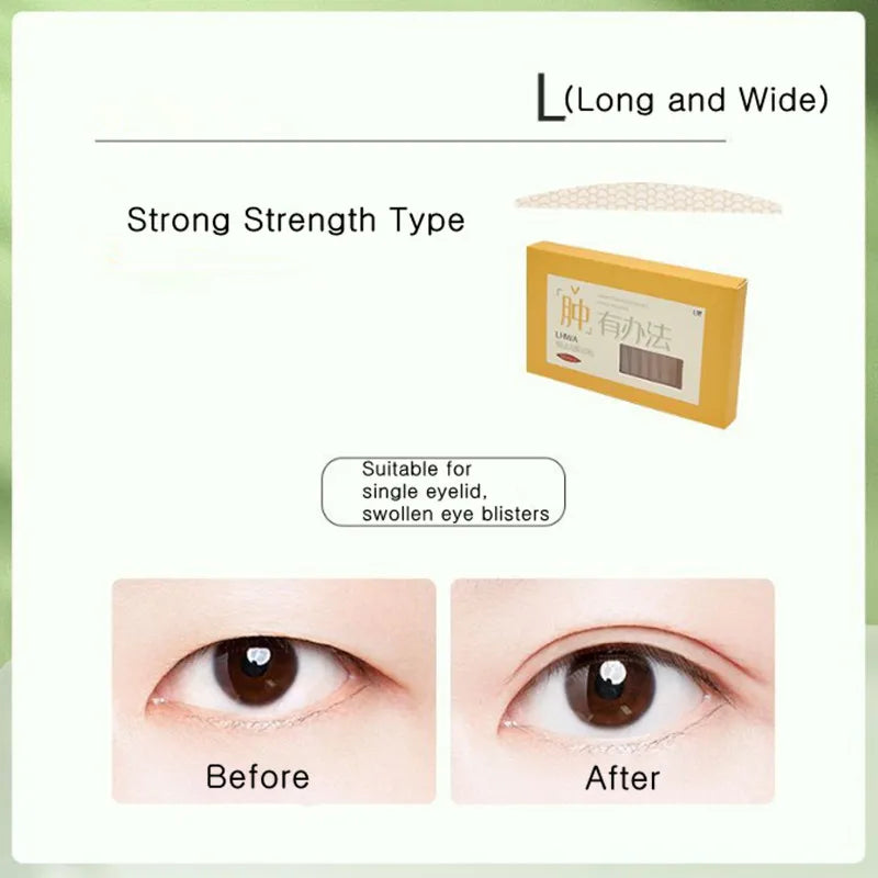 LHWA Invisible Eyelid Stickers Strong Adhesive Double Eyelid  Fold Eye Tape Paste For Big Eyes Makeup Beauty Cosmetic Tool