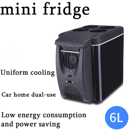 6L 12V Electric Car Refrigerator Mini Freezer Car Freezer Cooler and Warmer Electric Fridge Portable Icebox Travel Refrigerator