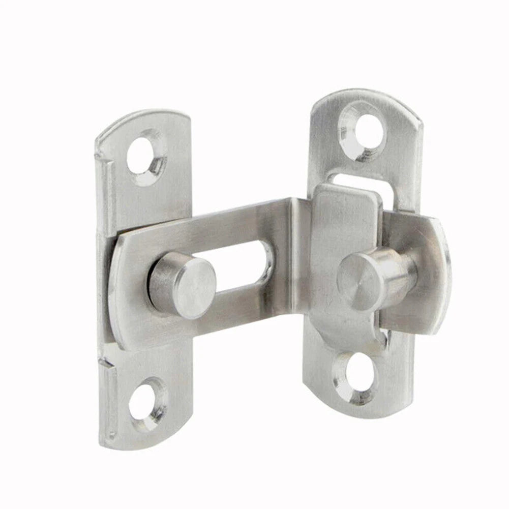 Door Latch Doors Lock 3Inch 90Degree Right Angle Door Latch Buckle Hasp Sliding Lock Barrel Bolt Hardware Safety Door Bolt