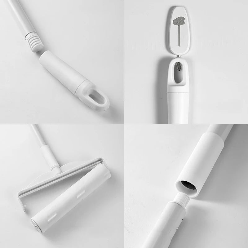 Long Handle Lint Roller Brush Pet Hair Remover Roller Retractable Dust Hair Roller Stick Tearable Clothes Bed Hair Removal Brush