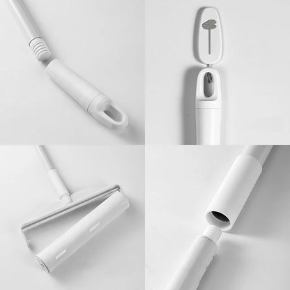 Long Handle Lint Roller Brush Pet Hair Remover Roller Retractable Dust Hair Roller Stick Tearable Clothes Bed Hair Removal Brush