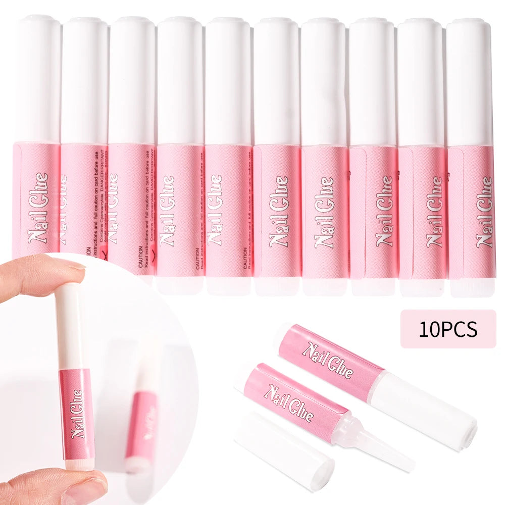 30/20/10pcs Fast-Dry Nail Glue Acrylic False Nail Tips Glue Gel For Fast Extension Super Bond Rhinestones False Nails Mini Glue