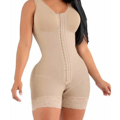 Full Body Shaper High Compression Shapewear Girdle With Brooches Bust For Postpartum Slimming Sheath Belly Fajas Colombianas
