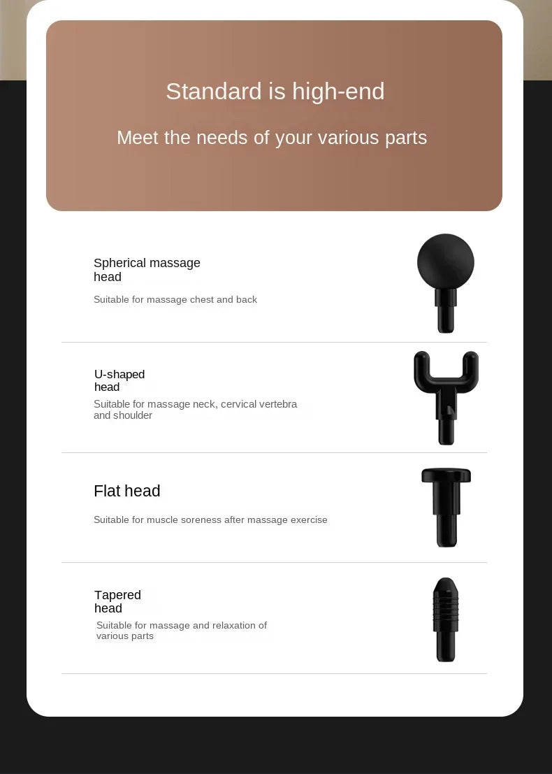 Portable Extended Handle Muscle Deep Tissue 3 in 1 Fascial Percussion Massage Gun Neck and Shoulder Back Vibration Massage Gun