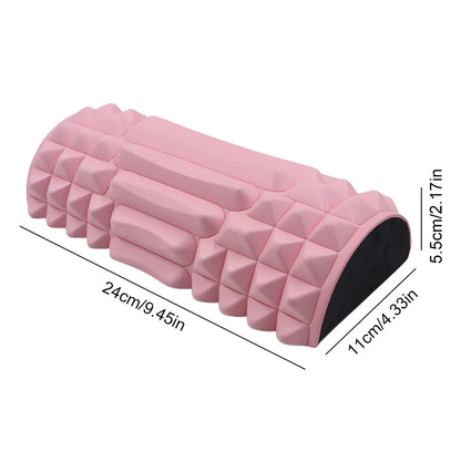 Foam Roller Yoga Column High Density EVA Massage Roller Multi-Function Portable Muscle Roller Half Round for Yoga Pilates