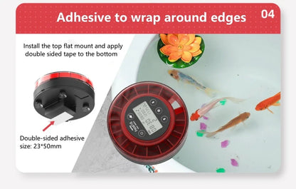 Automatic Fish Feeder for Aquarium Automatic Food Dispenser with Timer Rechargeable Timer Feeder with USB Cable LCD Display