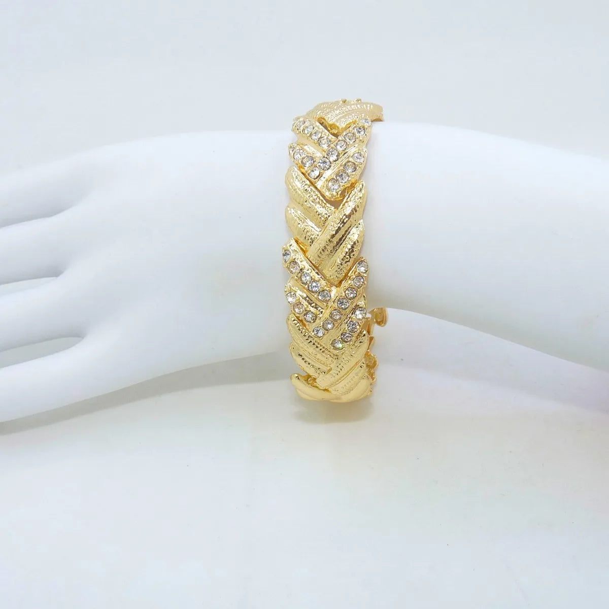 ewelry for Women Fashion Crystal Jewelry Set 18k Gold Plated Rhinestone Clear Crystal Necklace Earrings Accessories Gifts for Pr