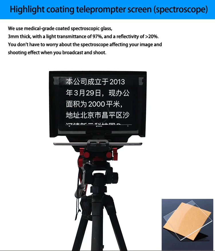 TYST TY-320 Portable Inscriber Tablet Teleprompter Artifact Video Remote Control for 7-10 inch Screen Computer DSLR Recording