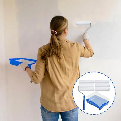 Paint Roller Tool Kit Foam Rolling Applicator For House Painting Paint Stick Roller For Home Renovation Craft Work On Cabinets