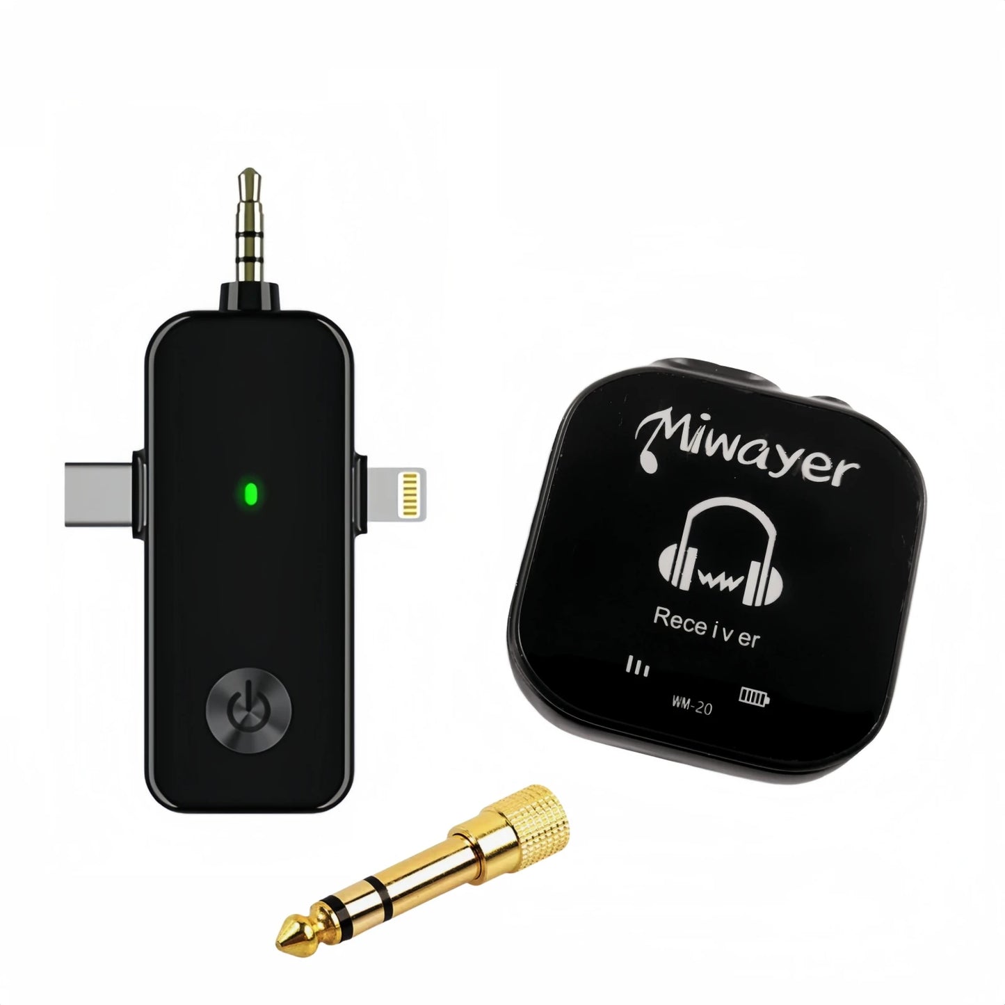 Miwayer 5.8G Wireless In Ear Monitor System Transmitter Receiver System IEM System with Transmitter Receiver Automatic Pairing