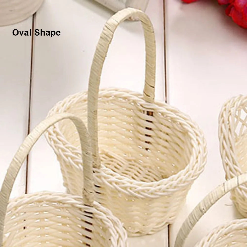 Handwoven Cable Management Box with Lid Hide Power Strip and Router Imitation Rattan Box 2 Open Slots Cord Organizer Hider Box