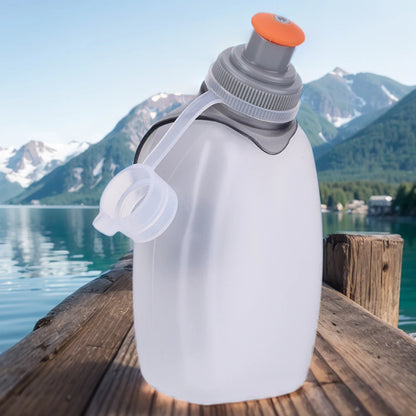 250ml Squeeze Water Bottle with Clip & Dustproof Lid Hydration Waist Bottle Leakproof Running Belt Bottle for Running Cycling