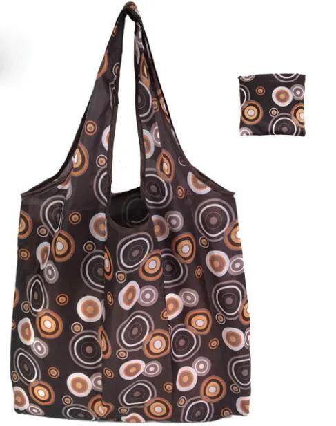 Large Reusable Shopping Bag Women's Foldable Floral Environmentally Friendly Portable Tote Bag Grocery Storage Bag