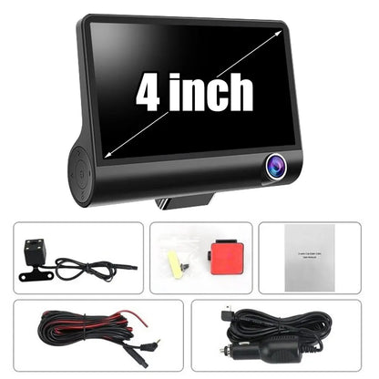 Car DVR 3 Cameras 4.0 Inches Dash Cam Car Video Recorder Auto Registrator Dvrs Dash Cam with 3 Ways Cameras