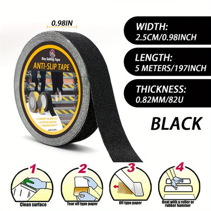 Anti slip safety tape， used for anti slip of stairs and steps, strong ground grinding tape  (Yellow/black)hazard warning tape