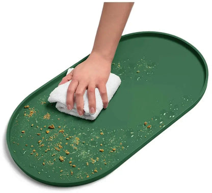 Silicone Pet Bowl Mat Placemat Waterproof Prevent Spills Dog Cat Food Feeding Pad Kitten feeding Pet Bowl tray Mats