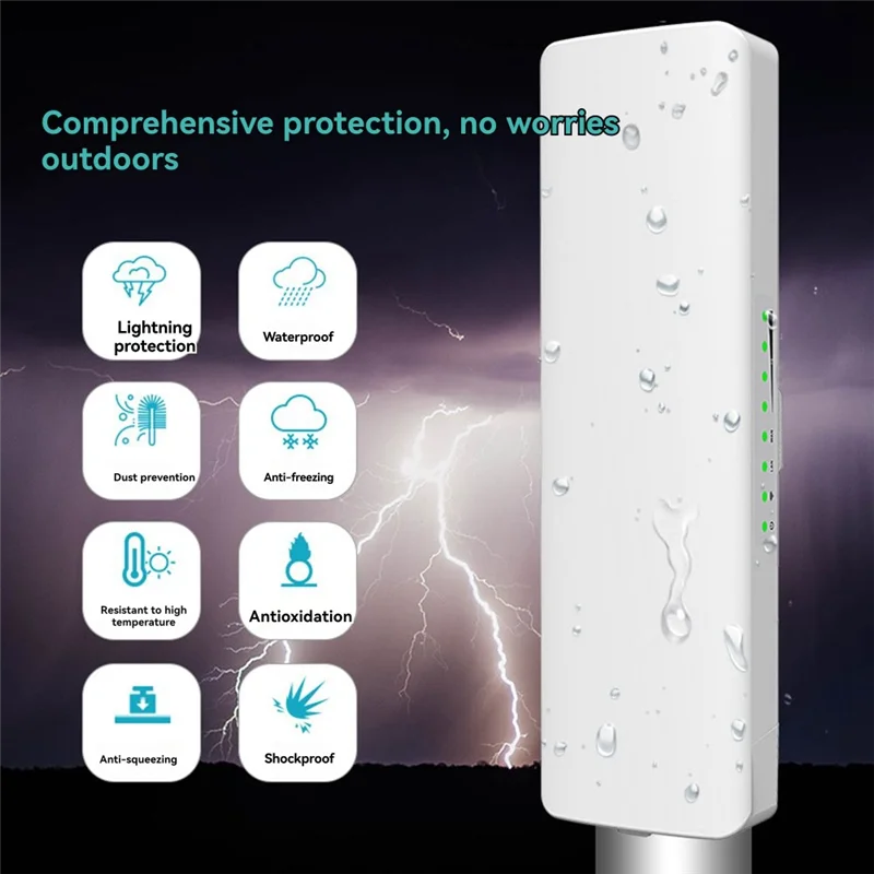 ABGI-Wifi Bridge WIFI Signal Extender  Outdoor 3-5KM Long Rang Network Monitoring EU Plug